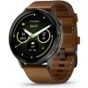 Garmin VENU 4 - 45mm, Black/ Slate + Leather (010-03014-03)