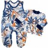 Baby Nellys 2-dielna sada, bavlnené dupačky s košieľkou Jungle, veľ. 62, 62 (2-3m)