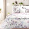 Eurofirany Posteľná saténová súprava LEA 03 s pastelovými kvetmi Bavlna/polyester 1x70x90,1x140x200 cm - možnosť úpravy rozmeru