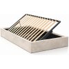 Čalúnená posteľ pre mládež s úložným priestorom 120x200 s roštom, Béžovy Velvet Kids Line Box