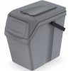 Prosperplast Kôš na odpad SORTEX II sivý kameň, objem 25 L