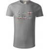 Lietadlo modelár - Tričko z organickej bavlny - 3XL ( Starostrieborná )