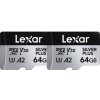 Lexar microSDXC Silver Plus 1066x (V30) 64GB - dvojité balenie