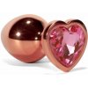 X-MEN Secret Shine Metal Butt Plug Rose Gold Heart L