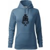 Eat sleep tennis - Mikina dámská Cape s kapucí - 2XL ( Denim )