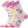 BOMA Ponožky detské Kaito s obrázkami dievčenský mix D (3 páry) Veľ. 20-24 (14-16)