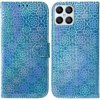 Peňaženkové 3D puzdro COLORFUL na Honor X8 4G – Modrá
