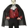 Kostým – Čierny plášť Vampír – Drakula – Upír – Halloween – 130 cm 8434077175354