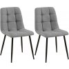 Sada 2 jedálenských stoličiek látka Tilde, sivá