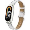 eses Kožený remienok pre Xiaomi Smart Band 8 a 9 - Biely