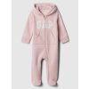 GAP Baby overal s logom Ružová 6-12M Ružová Ružová