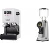 Gaggia New Classic E24 BC, white + Eureka Helios 65, grey