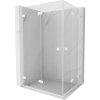 Mexen Lunar-F Duo, skladací sprchový kút 85 x 75 cm, 8mm číre sklo, biely profil, 836-085L-075P-20-00