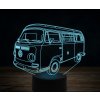 Beling 3D lampa,Early westy 1969 Type 2 Bay Camper Van,7 farebná VW9