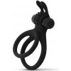 Easytoys Share Ring Double Vibrating Cock Ring with Rabbit Ears Black