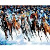 Diamondi Diamantové maľovanie - KONE A ŽOKEJI Rámovanie: bez rámu a bez vypnutia plátna, Rozmer: 40x50 cm