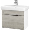 Dreja Umývadlová skrinka SOLO SZZ 55 - N01 Biela lesk / Úchytka T07 / D05 Oregon