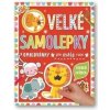 Velké samolepky a omalovánky pro malé ruce Divoká zvířata - Véronique Petit