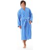 Teramo stredne modrá dlouhý župan kimono středně modrá 5353
