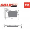 Zadné brzdové doštičky / obloženie Goldfren Husqvarna FE 350 2014-2017 směs K5