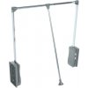 Výklopný vešiak EASY, 54/60 cm, 10 kg, strieborná, sivá