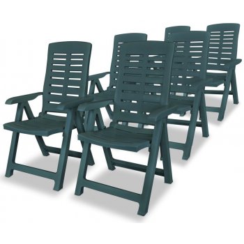 275070 vidaXL Sklápacie plastové záhradné stoličky 6 ks zelené od 292,99 €  - Heureka.sk