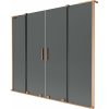 Mexen Velar L Duo, 2-krídlová posuvná vaňová zástena 170 x 150 cm, 8mm šedé sklo, medená matná, 896-170-003-42-65