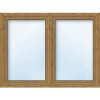 Plastové okno dvojkrídlové so štulpom ARON Basic biele/zlatý dub 1500 x 850 mm