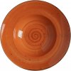 FINE DINE Tanier na cestoviny z porcelánu 27 cm oranžový Kolory Ziemi Dahlia