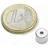 SOLLAU Neodymový magnet medzikružie D 8/2 mm, H 6 mm, N50, ponikelovaný