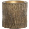 Chic Antique Drevený stĺpovitý svietnik na širokú sviečku Mango Wood M - Ø 10*10 cm - Chic Antique
