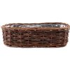 TIN TOURS Prútený kôš na kvety hnedý oválny 62 x 23 x 16 cm