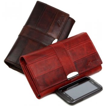 Mercucio dámska kožená peňaženka 2312838 mramorovaná červená