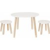 Jabadabado Stôl a 2 stoličky biela farba