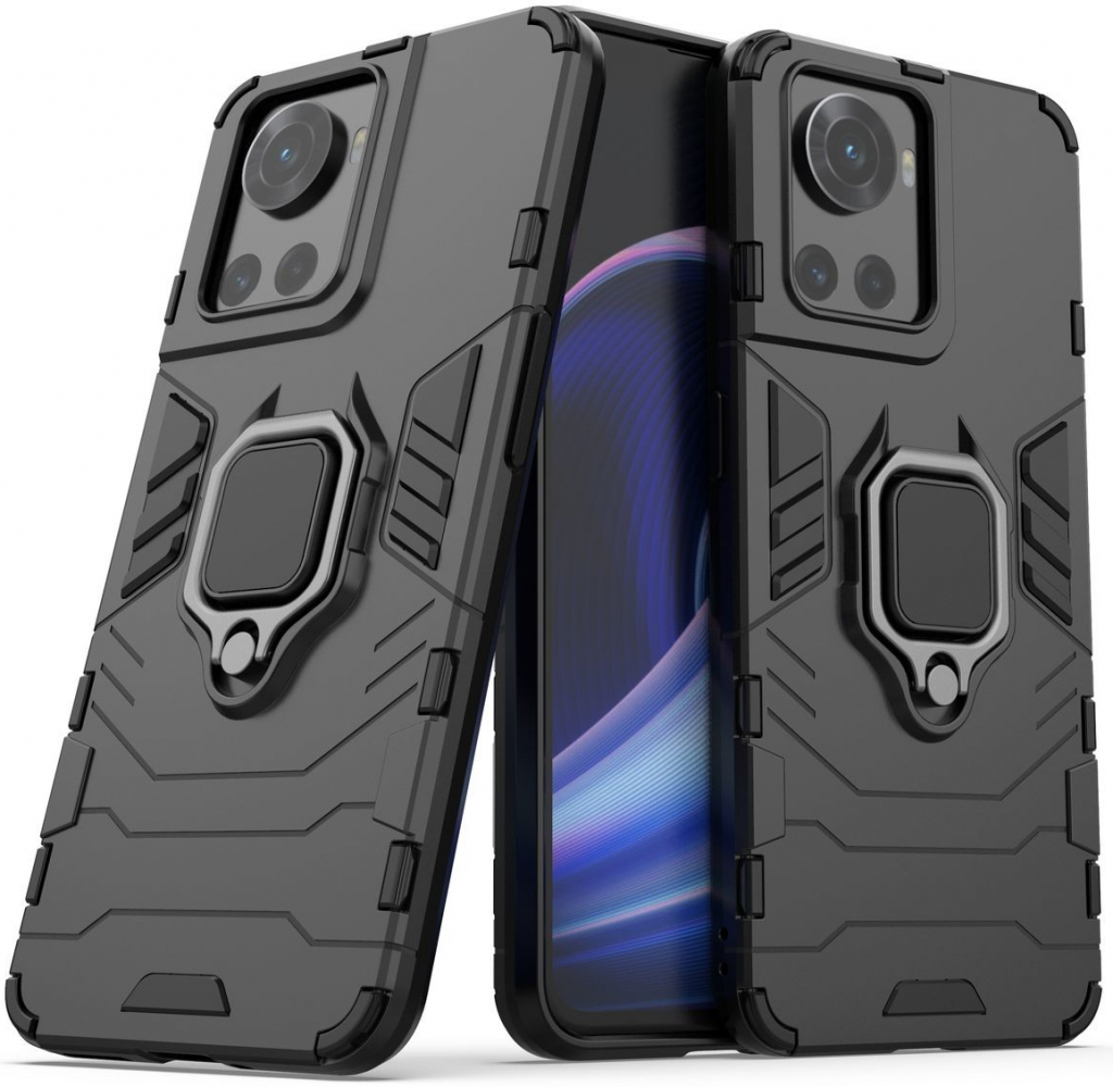 Púzdro hybridního Ring Armor armored + magnetické držák pro OnePlus Ace černé