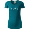 EKG baseball loptička - Dámske tričko z organickej bavlny Origin (GOTS) - 2XL ( Petrolejová )