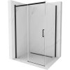 Mexen Omega sprchová kabína, posuvné dvere 130 x 90 cm, transparentnéné, čierna - 825-130-090-70-00