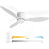 Noaton 11132WW Fornax, biela, stropný ventilátor so svetlom
