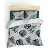 L'essentiel Súprava 4-dielnej bavlnenej posteľnej bielizne s prikrývkou Monstera zelená/biela