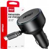 AMIO Nabíjačka do auta výsuvná C kábel + USB C port 12/24V 60W