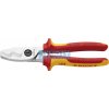 KNIPEX 95 16 200 Káblové nožnice s dvojitým britom 200 mm VDE izolácia