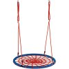 Aga Závesný hojdací kruh 100 cm modro-červený DS100-2DARKBLUE