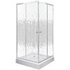 KERRA - Sprchovací kút Biely Pixel SQ 90 (s vaničkou) 5907548118370