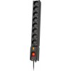 Lestar LXA 816 predlžovací kábel, 8 zásuviek, 5 m čierny (LXA816GA5 BLACK)