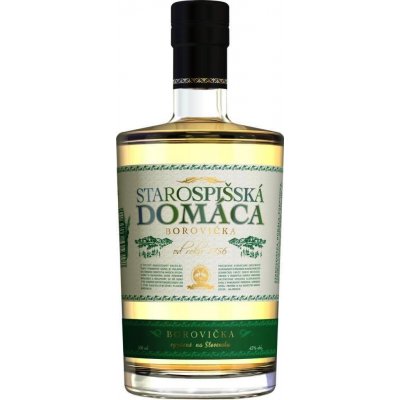 Starospišská Domáca Borovicka 43% 0,5L (čistá fľaša)