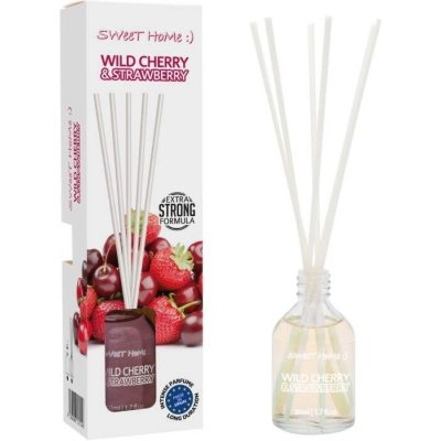 Sweet Home Wild Cherry&Strawberry vonné tyčinky Divoká čerešňa a jahoda 50 ml