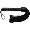 ROUGE Leather Handle Short Suede Flogger Black