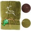 Dárková osuška pro myslivce - motiv jelen - Farba zelená