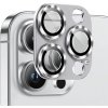 NORTHJO tvrdené sklo s kovovým rámčekom na ochranu šošoviek fotoaparátu pre iPhone 14 Pro / 14 Pro Max - strieborné - možnosť vrátiť tovar ZADARMO do 30tich dní