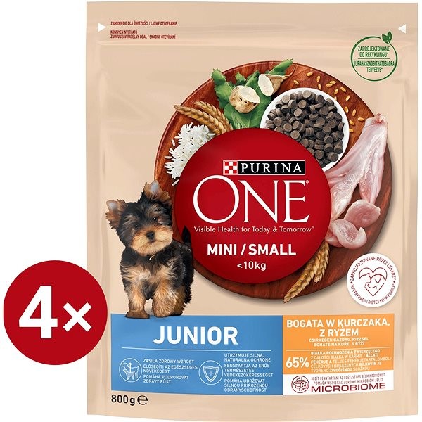 Purina One junior dog kura 4 x 0,8 kg